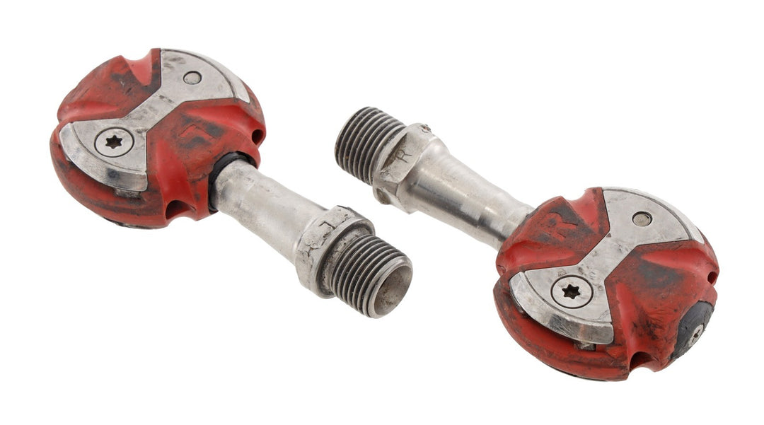 Speedplay Zero Clipless Road Bike Pedals RED 53mm Stainless 4 Bolt Tri Race TT
