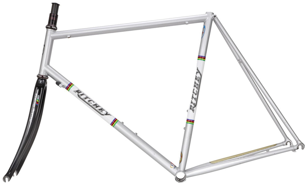 Ritchey Road Logic Steel Bike Frameset 59cm WCS Carbon SILVER 700c 1" Chris King