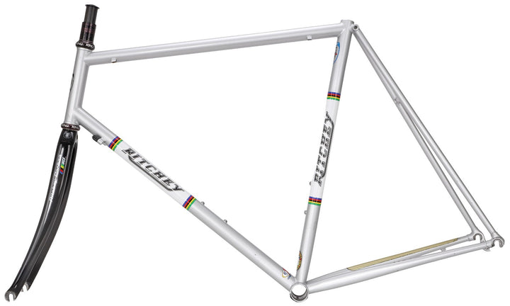 Ritchey Road Logic Steel Bike Frameset 59cm WCS Carbon SILVER 700c 1" Chris King