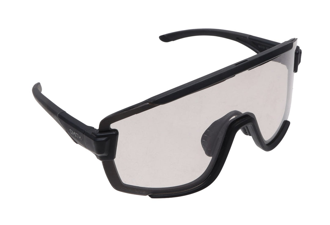 Smith Wildcat Sunglasses Matte Black Frame Clear Red Mirror Lenses