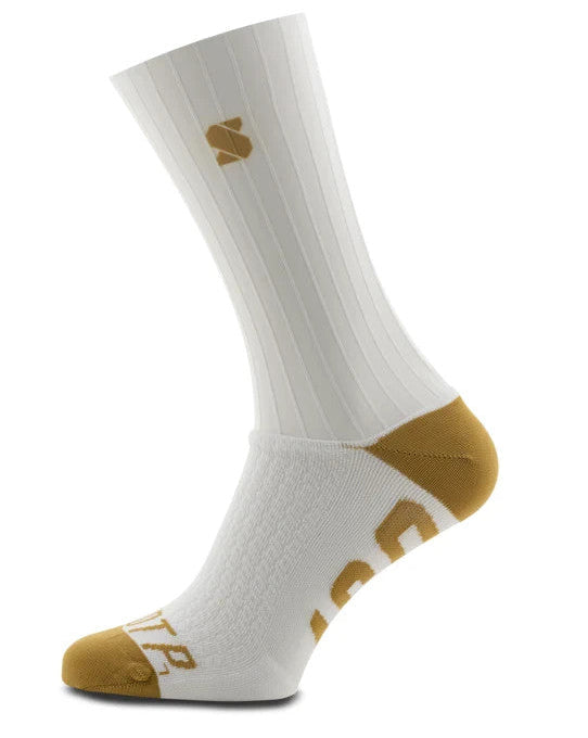 Sockeloen FSOTP 468 Aero Socks + Shoe Covers SMALL EU 36-42 White Road Bike TT