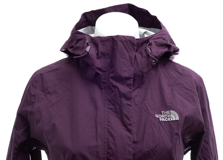 The North Face Venture 2 Women Rain Jacket Hooded SMALL Wine DryVent Waterproof