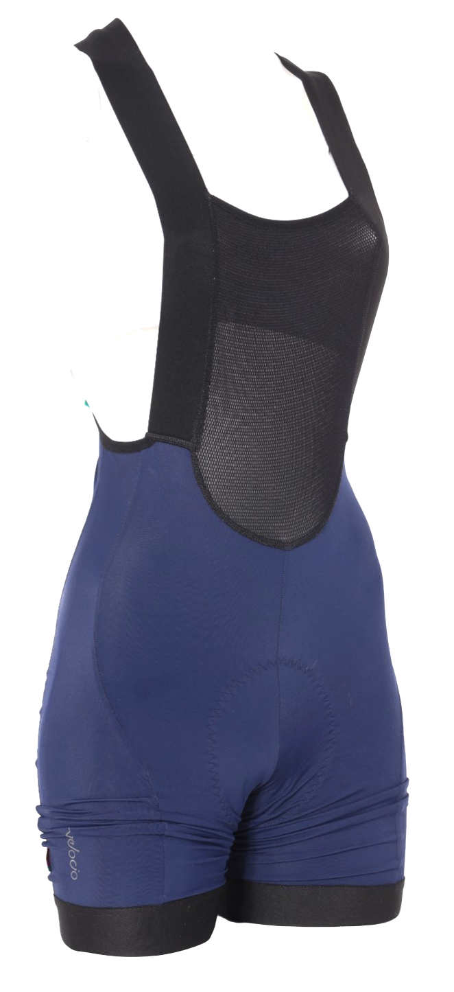 Velocio Signature Cycling Bib Short Women SMALL Navy Road Bike Gravel Cycling