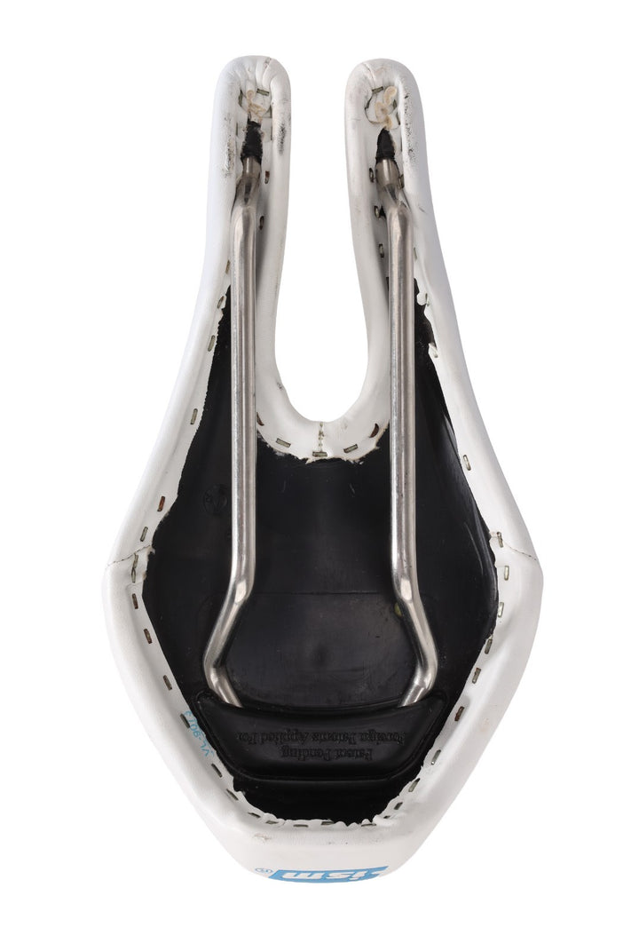ISM Adamo Time Trial Bike Saddle 130mm 7 x 7mm Titanium WHITE Split Nose TT Tri