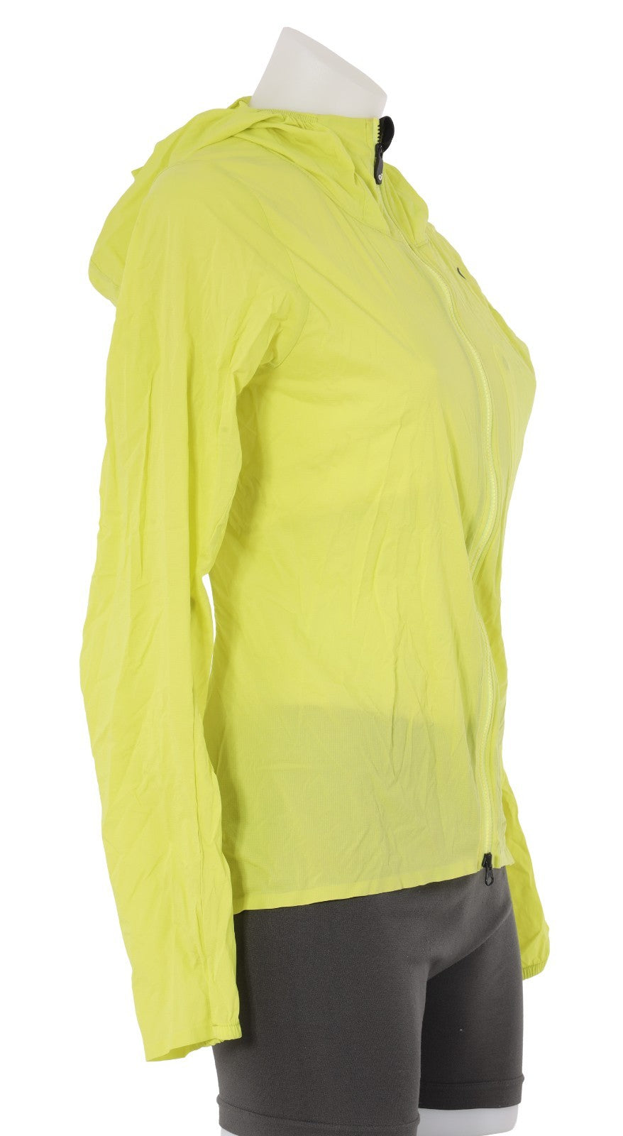 Velocio Ultralight Hooded Cycling Jacket Women XS Neon Yellow Road Bike MTB