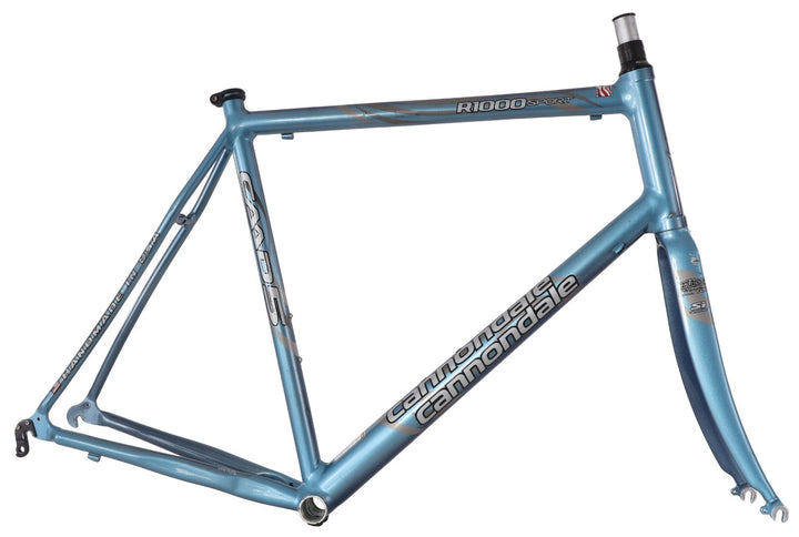 Cannondale R1000 Sport CAAD5 Alloy Road Bike Frameset XL 60cm Blue Rim QR 2003