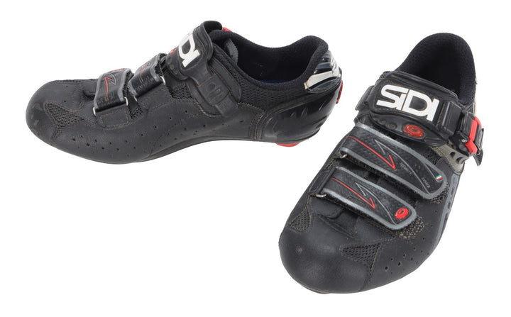 Sidi Genius 5 FIT Road Bike Shoes Carbon EU 40 US Men 7.5 Black 3-Bolt Cycling