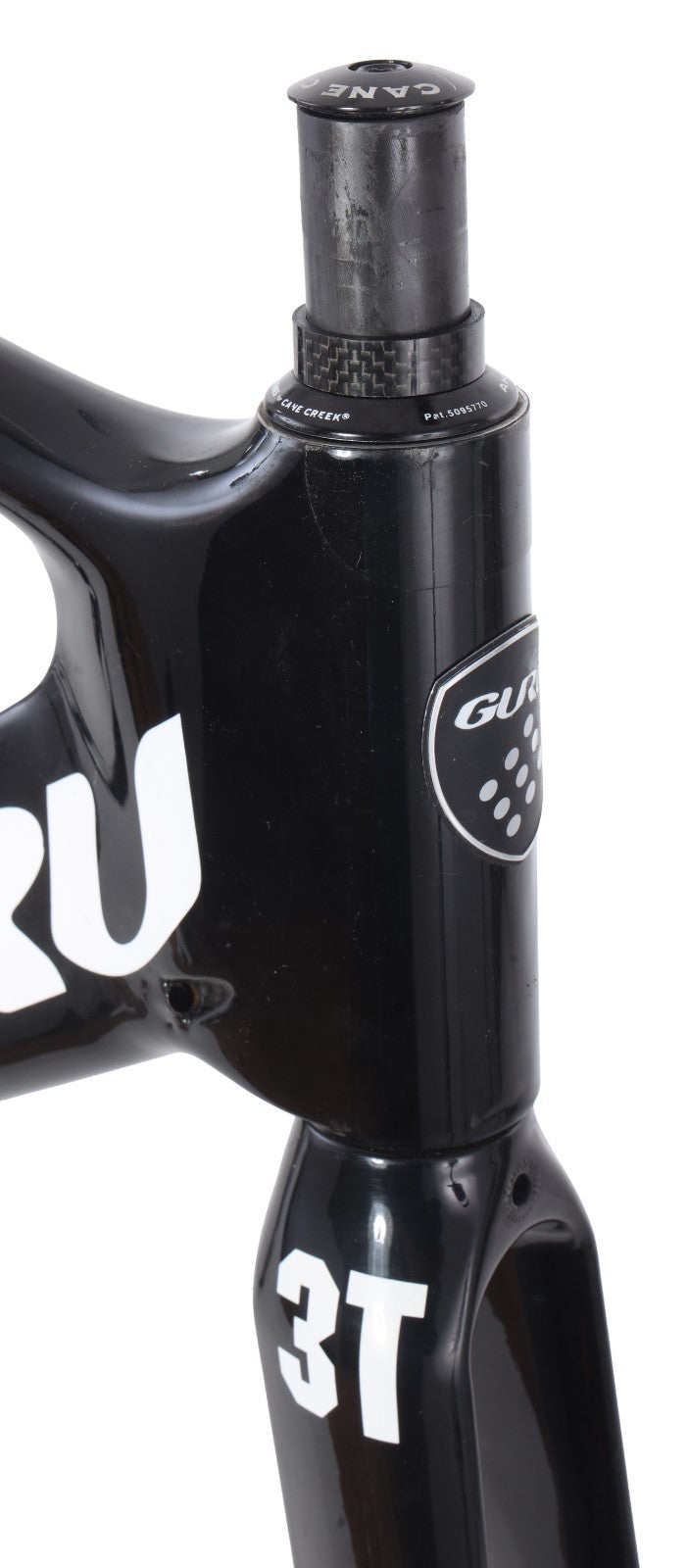 Guru Crono Carbon Triathlon TT Bike Frameset 3T MED 49cm BLACK QR Rim Brake 700c