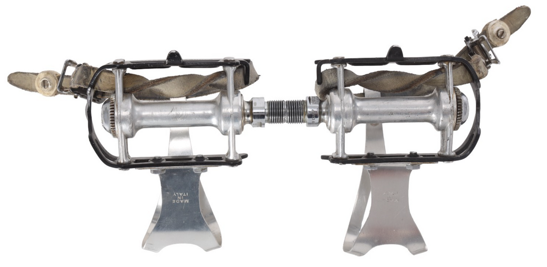 Campagnolo 1037/a Record Strada Superleggeri Road Bike Pedals 9/16" w/ Toe Clips