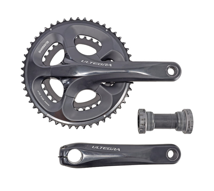 Shimano Ultegra FC-6750 2 x 10 Spd Compact Road Bike Crankset 165mm 50/34T w/ BB