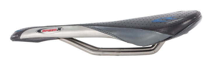 RavX Speed X Carbon Road Bike Saddle 130mm 7 x 7mm Titanium Black