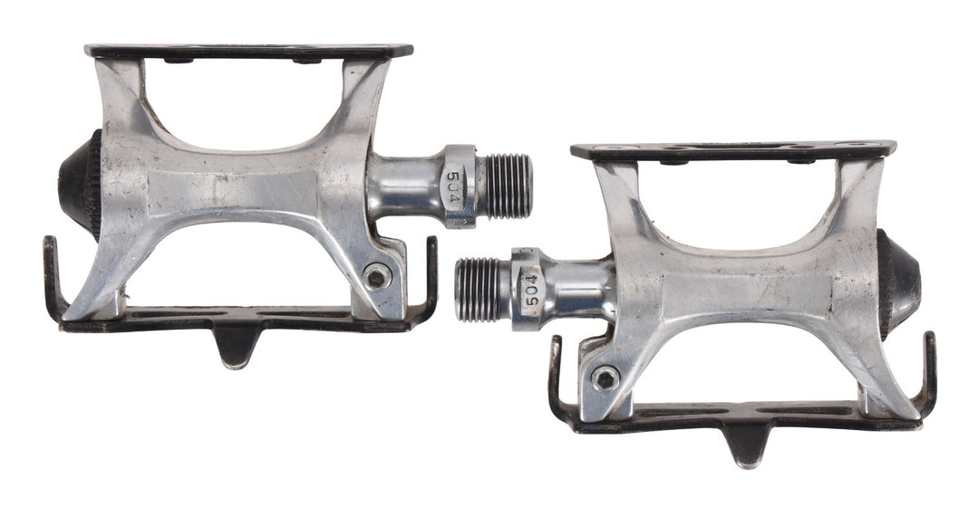 Suntour Cyclone Track Bike Pedals 9/16" BLACK Aluminum Road Flat Vintage