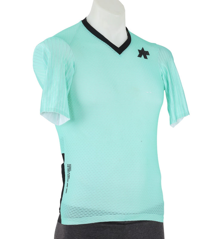 ASSOS Equipe RSR Short Sleeve Cycling Jersey Men LARGE Teal Road Bike Gravel S11