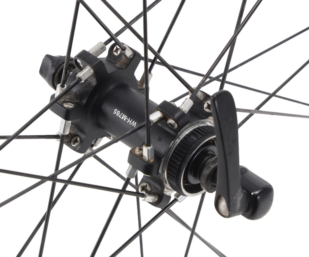 Shimano Deore XT WH-M765 Tubeless CL Disc 26” Alloy Mtn Bike Wheelset 10 Spd QR
