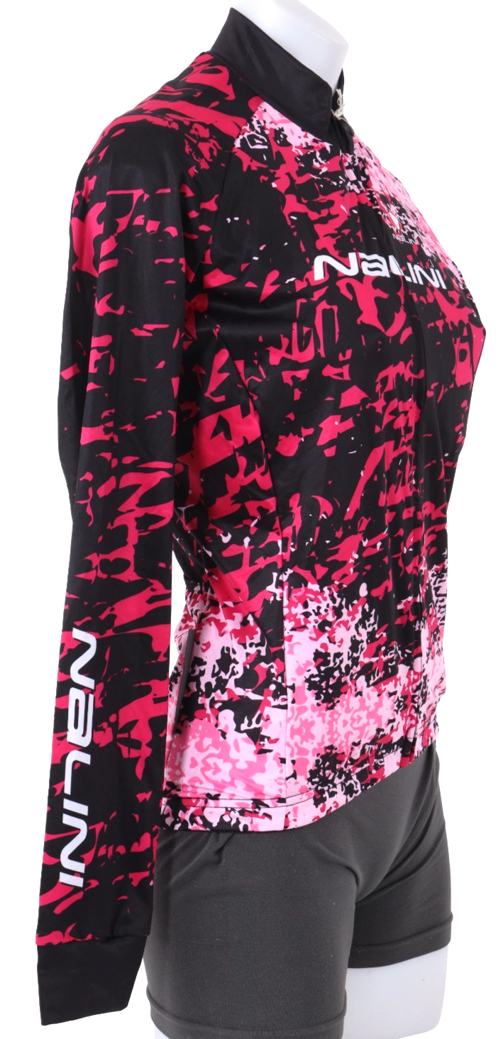 Nalini Agliana Women Full Zip Long Sleeve Cycling Jersey MEDIUM PINK Road Bike