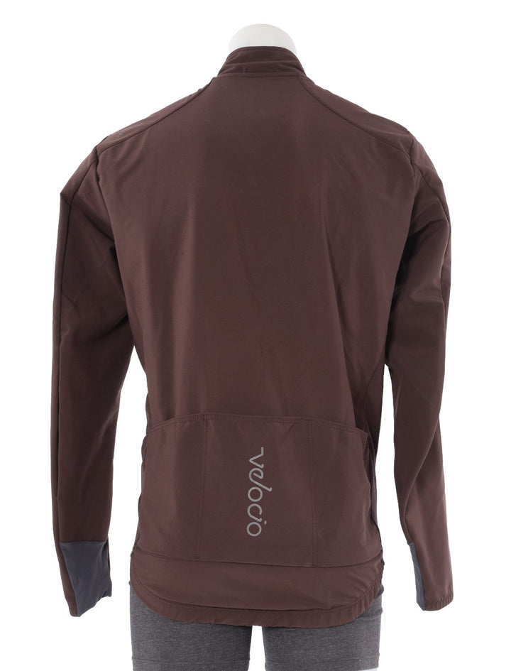 Velocio Signature Softshell Cycling Jacket Men LARGE Brown Road Bike Gravel MTB