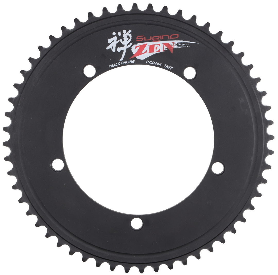 Sugino Zen Track Bike Racing Chainring 144BCD 5-Bolt 47T - 56T BLACK Fixed Gear