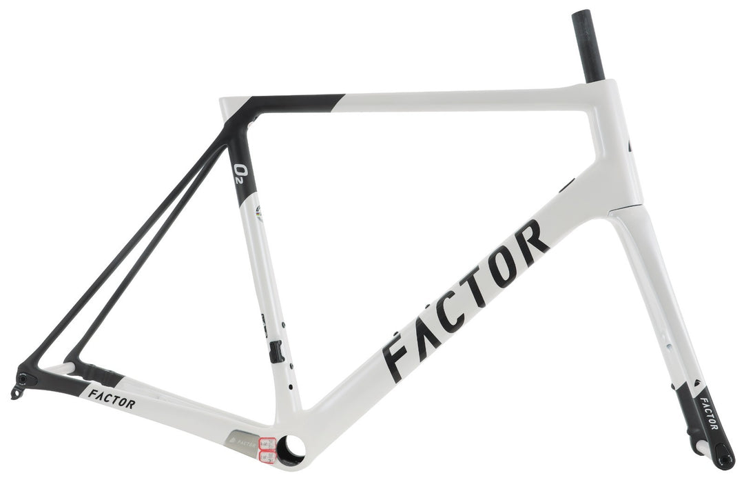 Factor O2 Disc Carbon Road Bike Frameset 58cm Pearl White Race Cycling CX 2020