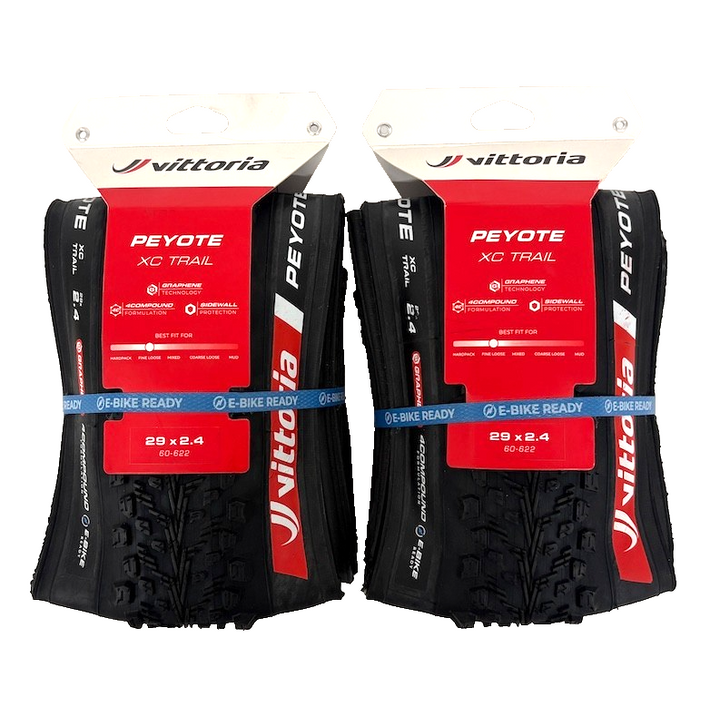 Vittoria Peyote XC Trail Tubeless Mtn Bike Tires 29 x 2.4 Graphene 1 PAIR e-Bike