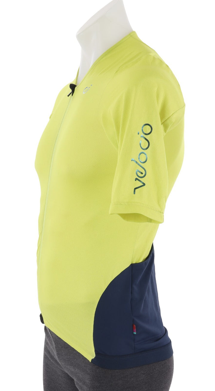 Velocio Concept Short Sleeve Jersey Men MEDIUM Yellow Blue Road Gravel Road Bike