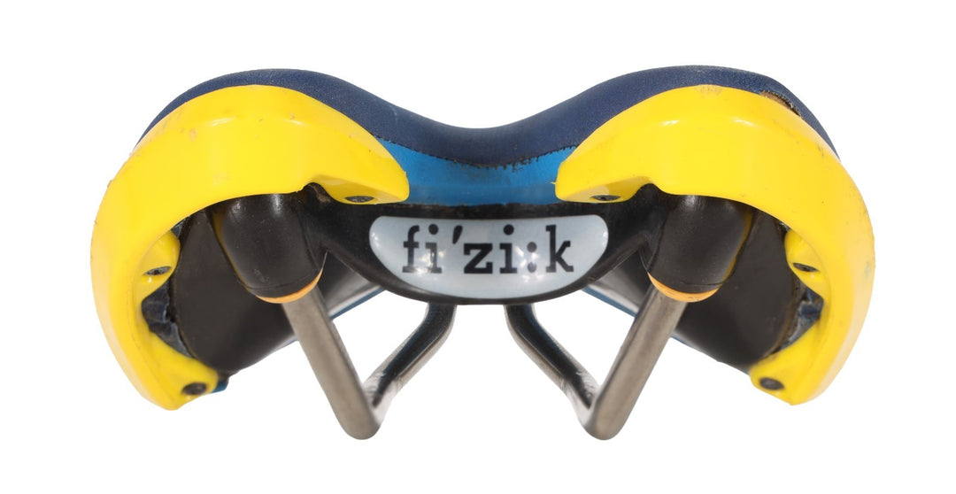 Fizik Pave by Giro Road Bike Saddle 130mm BLUE/YELLOW 7 x 7mm Titanio Rail 262g