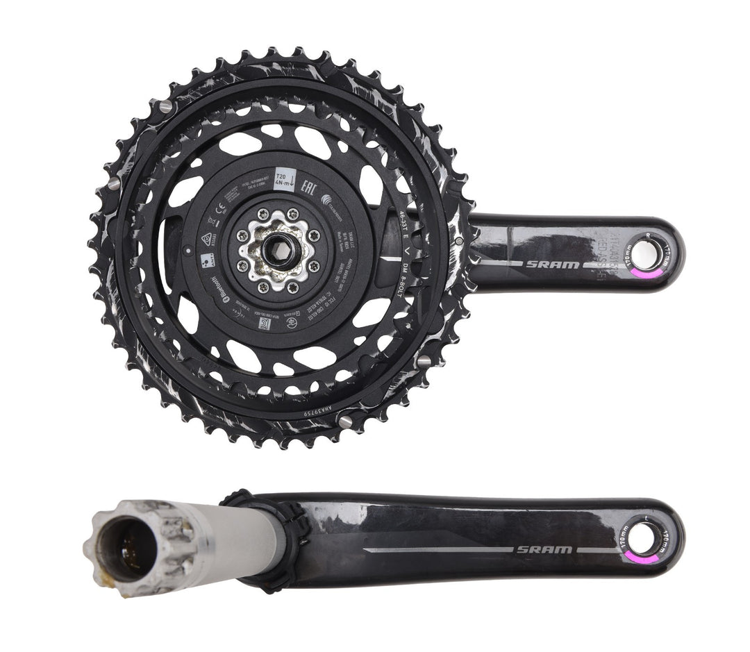SRAM Red AXS DUB SL E1 2x 12 Spd Carbon Power Meter Crankset 170mm 46/33T Gravel