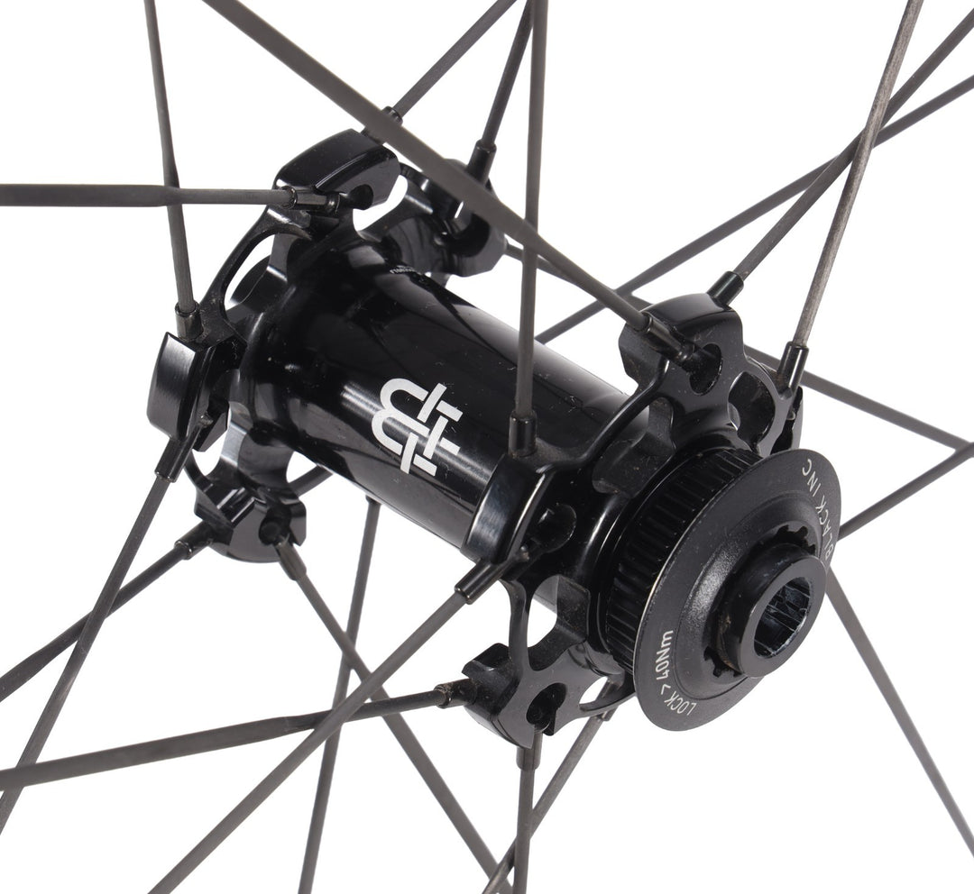Black Inc 48|58 UD Carbon Spoke Tubeless CL Disc Road Bike Wheelset SRAM XDR 12s