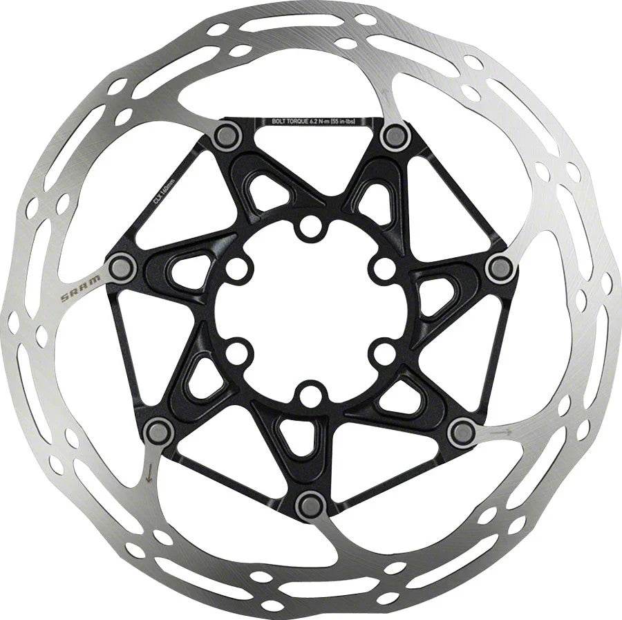 SRAM CenterLine X Disc Brake Rotor 180mm CLX Ti 6-Bolt 2-Piece Gravel Cross MTB