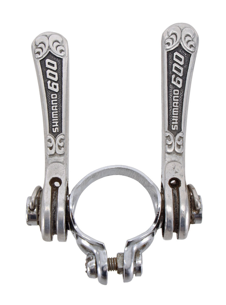 Shimano 600EX Arabesque SL-6200 Downtube Shifters 2 x 6s Clamp-On 28.6mm Vintage