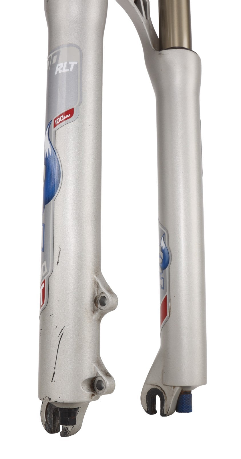 Fox Factory F100 RLT 32 Disc Mountain Bike Fork 26" 100mm w/ Lockout SILVER QR