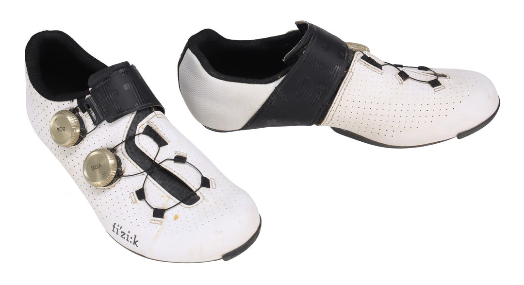 Fizik Vento Infinito Carbon Road Bike Shoes EU 39 US Men 6.75 WHITE 3-Bolt BOA
