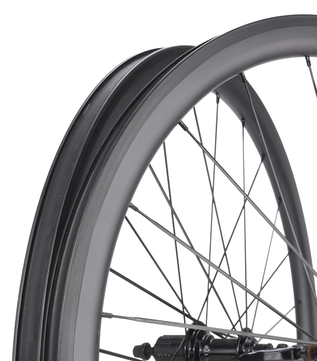 Unbranded Carbon 38 Clincher Road Wheelset Shimano 11 Spd 700c QR Rim Brake