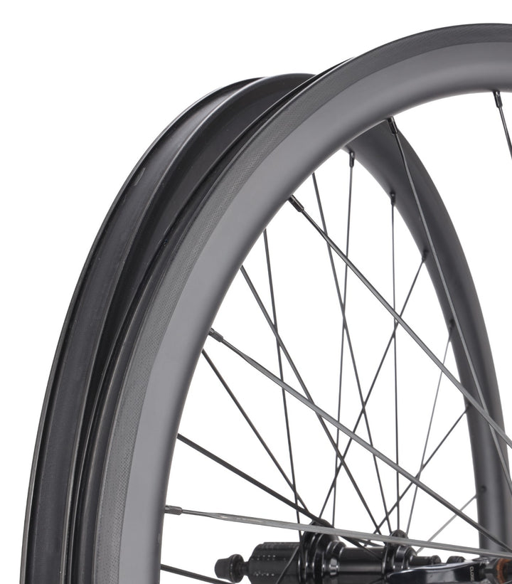 Unbranded Carbon 38 Clincher Road Wheelset Shimano 11 Spd 700c QR Rim Brake