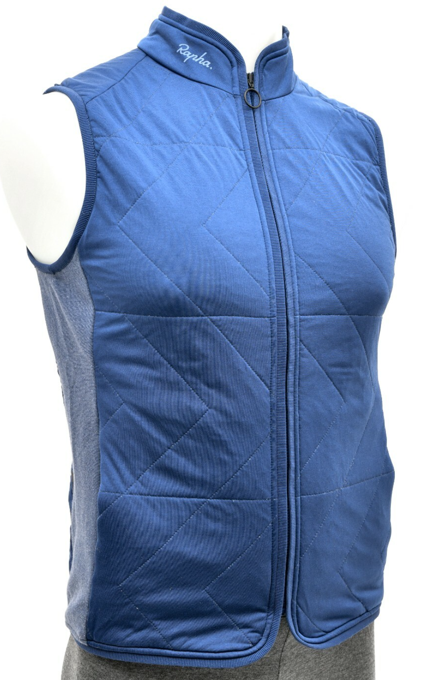 Rapha Insulated Gilet Men XS Navy Blue Quilted Road Mountain Gravel Bike Cycling