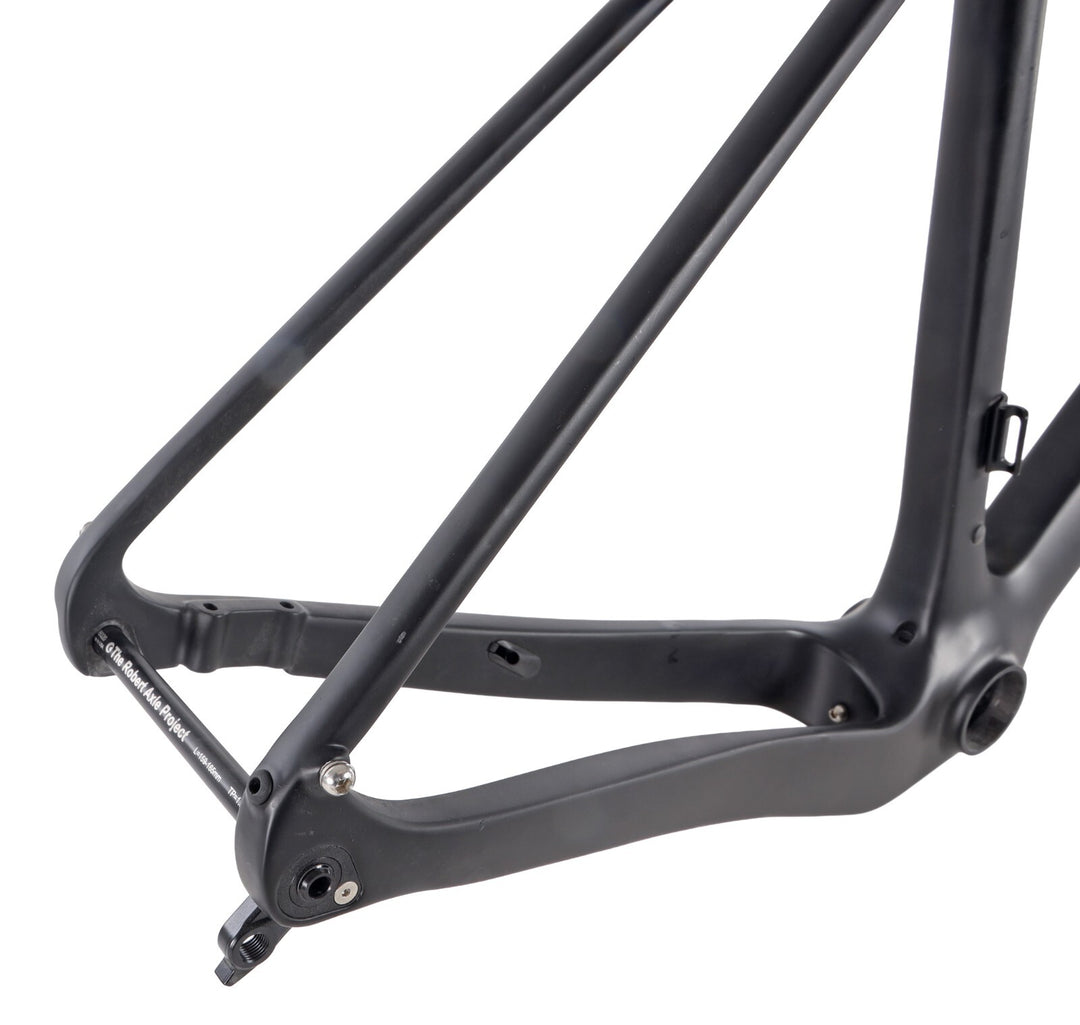 blue cycles Carbon Gravel Bike Frameset 56cm BLACK Flat Mount Disc Thru-Axle