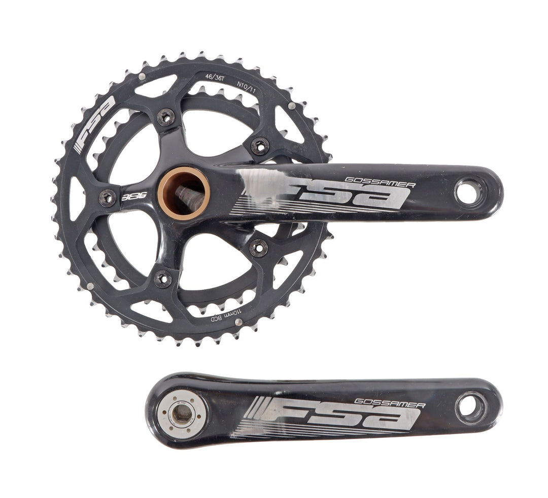 FSA Gossamer Alloy 2x 11 Speed Road Bike Crankset 170mm 46/36T 110 BCD CX Gravel
