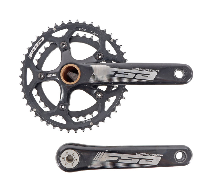 FSA Gossamer Alloy 2x 11 Speed Road Bike Crankset 170mm 46/36T 110 BCD CX Gravel
