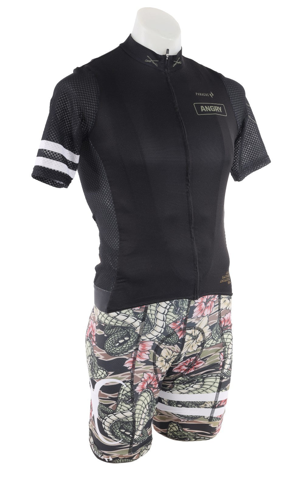 Panache Angry Bovine Short Sleeve Pro Air Road Cycling Kit Men S/M Floral Gravel