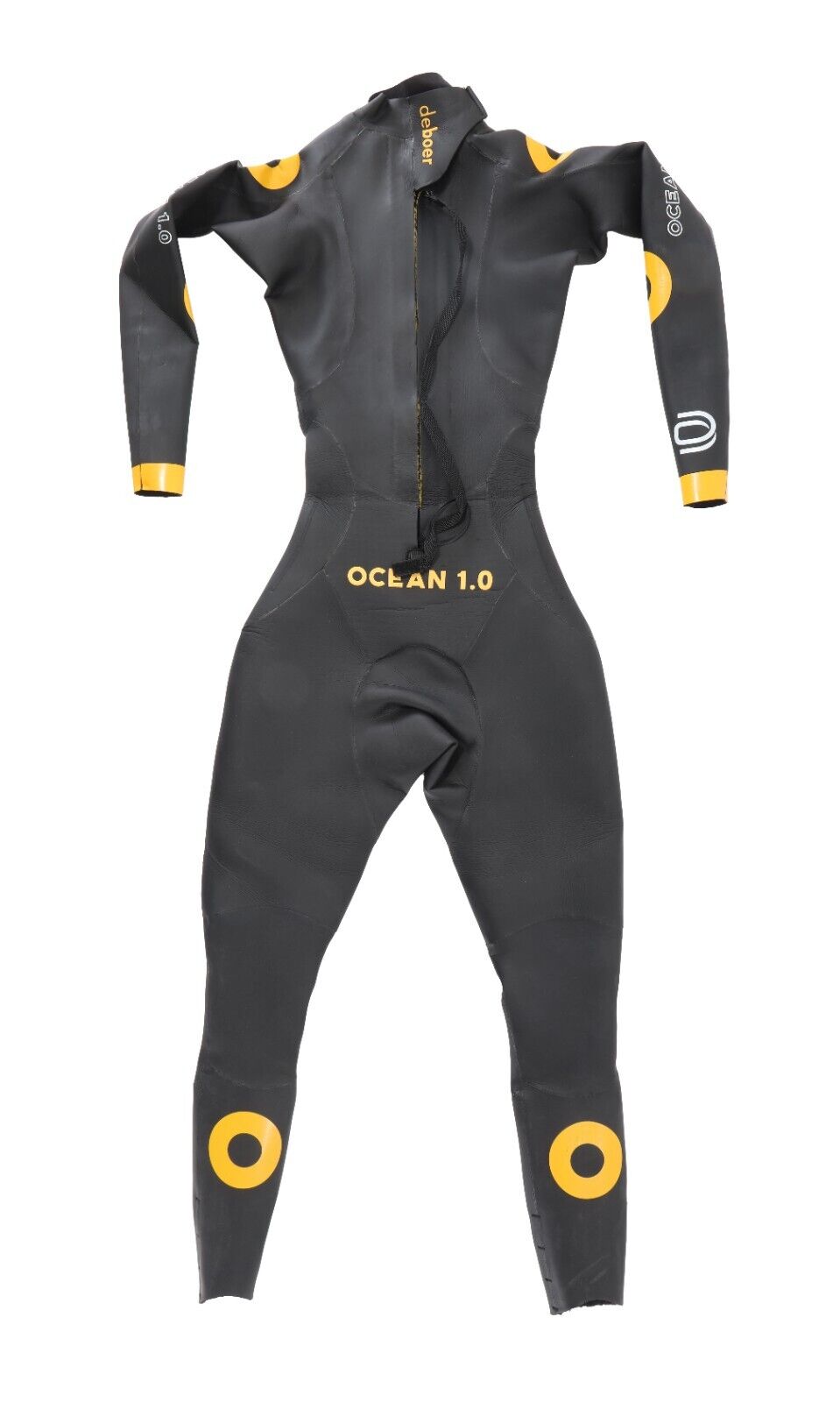 deboer Ocean 1.0 Thermal Wetsuit Women FS YELLOW Swimming Triathlon Full Length