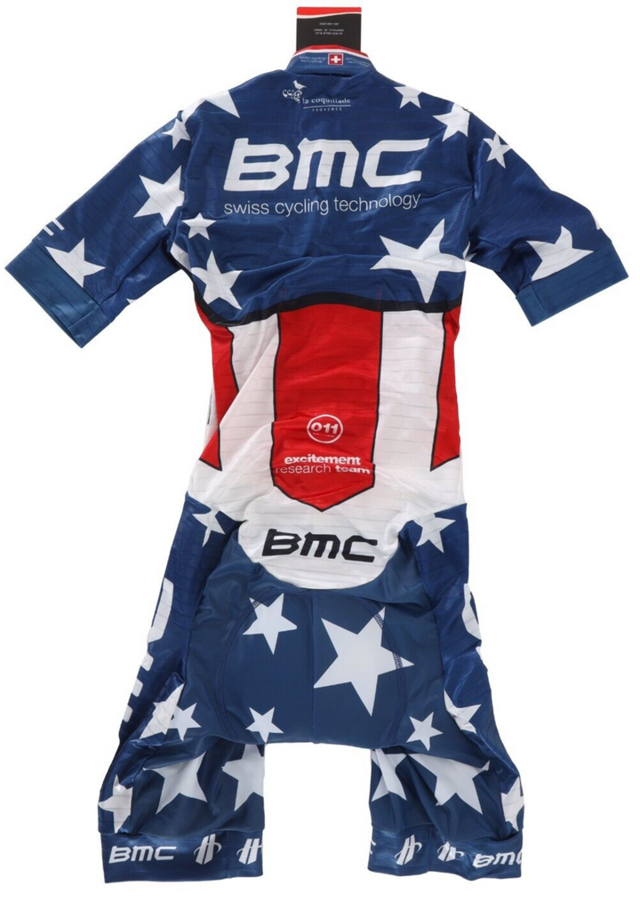 Hincapie BMC Pro Cycling Team USA Champ Short Slv Speedsuit Men XS Time Trial