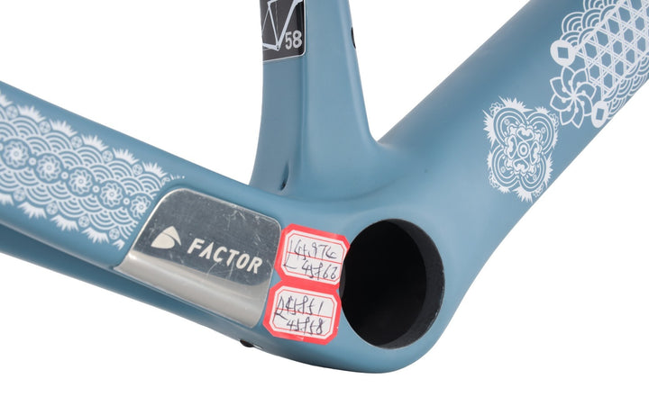 Factor O2 VAM Disc Premium Carbon Road Bike Frameset 58cm Ornate Azure 2023