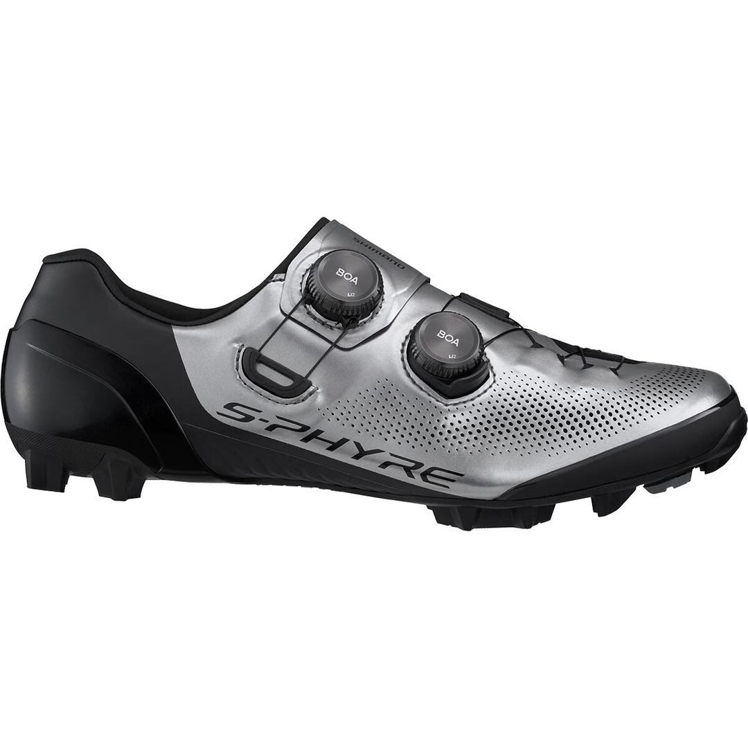 Shimano S-Phyre SH-XC903S Carbon Mtn Bike Shoes EU 43 WIDE US Men 9 SILVER BOA
