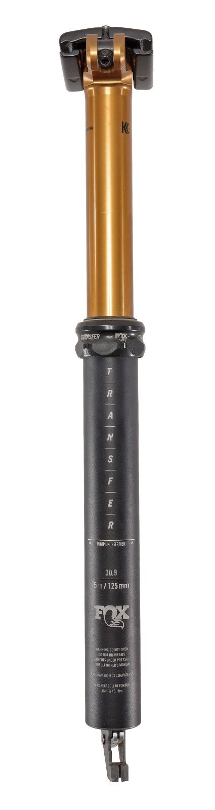 Fox Transfer Factory Mountain Bike Dropper Post Kashima 30.9 x 120mm XC MTB