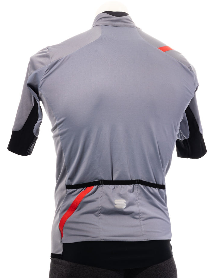 Sportful Fiandre Jersey Short Sleeve Men LARGE Grey/Black Road Race Gravel Bike
