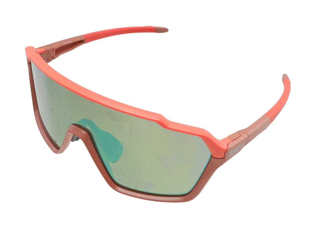 Smith Shift XL MAG Sunglasses Peach Frame Green Lens + Clear Lens