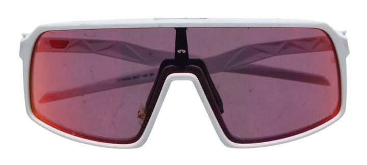 Oakley Sutro Cycling Sunglasses Matte White Prizm Road Red Lense 009406-0637