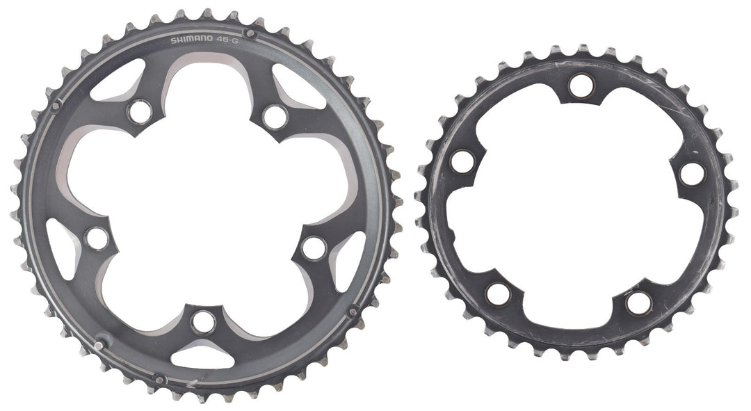 Shimano SG-X Road Bike 2x10 Speed Chainring Set 46/36T Gray 110 BCD Alloy 5 Bolt