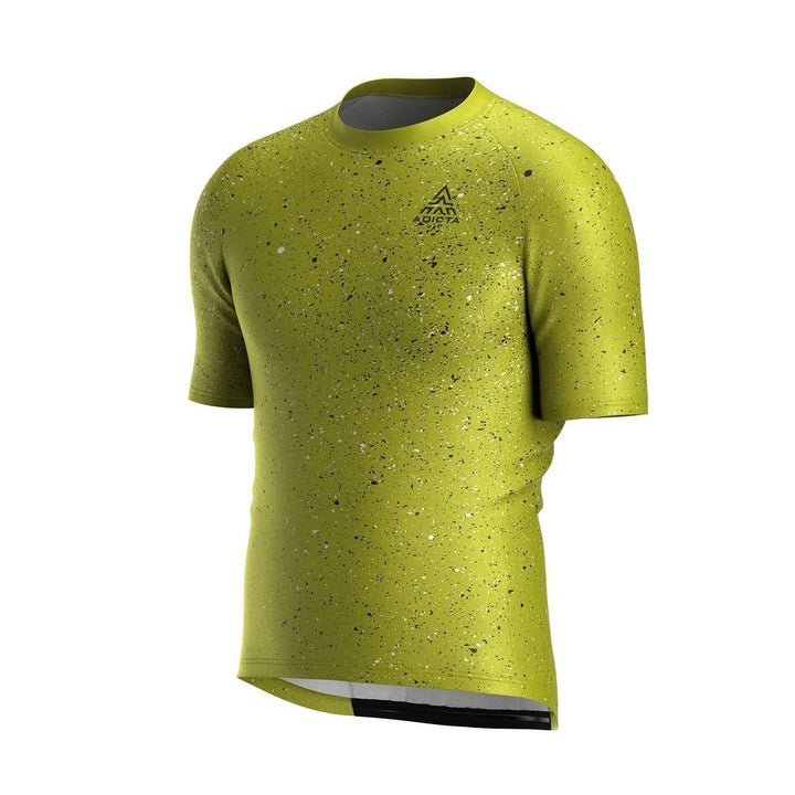 Adicta Lab Quartz Tech Short Sleeve Jersey Men XL Mustard Gravel Bike Road MTB