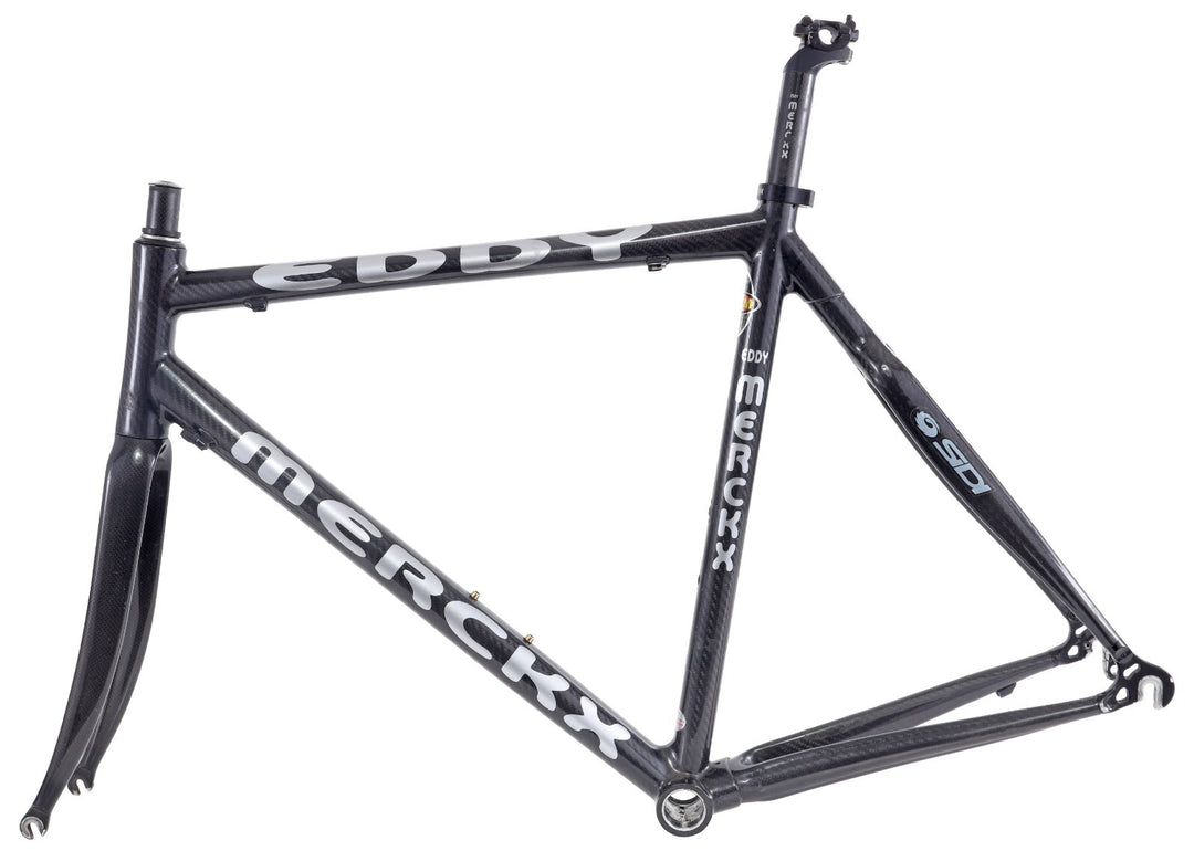 Eddy Merckx 1XM Carbon Road Bike Frameset 56cm BLACK QR Rim Wishbone Stays 2007