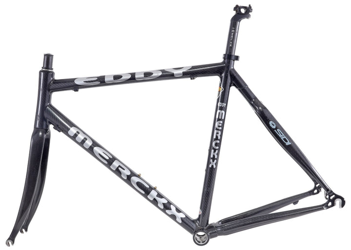 Eddy Merckx 1XM Carbon Road Bike Frameset 56cm BLACK QR Rim Wishbone Stays 2007